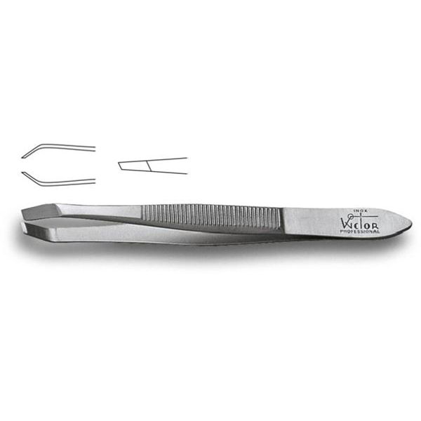 PROF CLINGING STAINLESS STEEL DEPILATORY TWEEZERS WITH OBLIQUE TIP